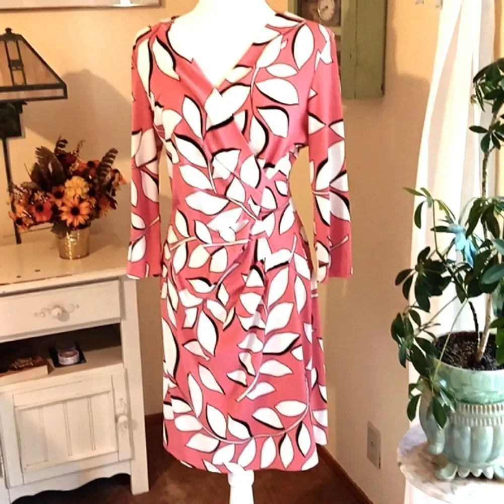 Adrianna Papell Soft Knit Dress Bold Floral